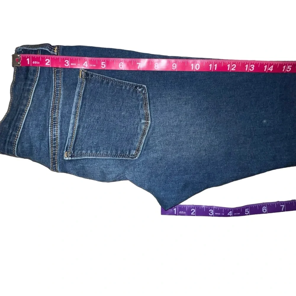 Old Navy Girls Rockstar Super Skinny Ankle Mid-Rise Dark Blue Jeans Size: 12 EUC